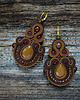 kolczyki soutache Czekoladowe kolczyki soutache 3
