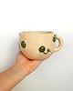 kubki Ceramiczny ręcznie robiony kubek w motki i żabki 2