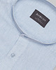 koszule męskie Lniana koszula lentane ze stójką 00480 długi rękaw błękit slim fit 1