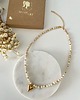 chokery Choker z kamienia rzecznego z sercem 1