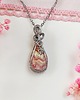 wisiory Naszyjnik Rodochrozyt stal chirurgiczna wisiorek handmade 3