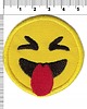 naszywki na ubrania Naszywka termoprzylepna na odzież haftowana EMOJI Z JĘZYKIEM 5,5cm 1
