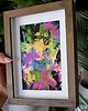obrazy Ręcznie malowany obraz - akryl - 13x18cm - jungle 3
