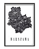 plakaty Mapa - WARSZAWA plakat 1