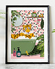 plakaty Plakat Tygrys w zielonej wannie 2 2