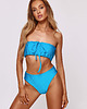stroje kąpielowe i kostiumy kąpielowe damskie Komplet bikini turkusowy top bandeau z wiązaniem Manila 8