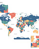 naklejki ścienne do pokoju dziecka MAPA ŚWIATA DK344 4