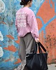 torby na ramię Czarna skórzana torba hobo z podszewką w psy - Jane 2