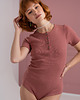 body damskie Damskie bawełniane body, MELANGE PINK 7