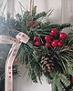 wianki bożonarodzeniowe Wianek świąteczny czerwień duży 50 cm 2