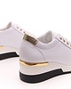 sneakersy damskie Sneakersy skórzane -  białe  (6992) 2