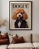 grafiki i ilustracje PLAKAT DOGUE pudel,  portret psa, okładka magazynu modowego 5