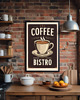 grafiki i ilustracje PLAKAT kawa, coffee bistro, vintage grafika loft 2