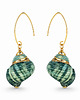 kolczyki pozłacane Kolczyki srebro złocone TURQUOISE SEASHELLS 1