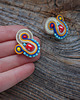 kolczyki soutache Małe etniczne kolczyki sutasz 3