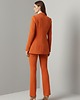 komplety damskie Pomarańczowy garnitur z wzorem warkocza 1