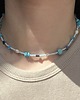 chokery Asymetryczny choker z kamieniami naturalnymi 2