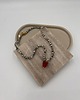naszyjniki - inne Handmade naszyjnik z jaspisem dalmatyńskim i czerwoną malinką 1