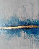 obrazy HORYZONT  Ręcznie malowany obraz ze złotem 50X70 cm 3