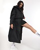 płaszcze damskie Parka Longline Collar Vest Oversize czarna 6