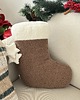 dekoracje świąteczne Poduszka Świąteczna Skarpeta Brązowa Boucle 4