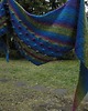 szale damskie bubbles in turquoise  / szal 1