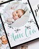obrazy i plakaty do pokoju dziecięcego Personalizowana metryczka ze zdjęciami dziecka 2