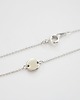 bransoletki - inne Rhodium Plated 2 Holes Small Round Tag Bracelet 3