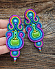 kolczyki soutache Duże i kolorowe kolczyki sutasz 4