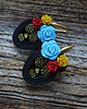 kolczyki soutache Sugar Skull -  kolczyki soutache 3