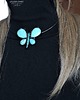 wisiory Uroczy motyl z howlitu turkusowego w naszyjniku handmade prezent z klasą 6