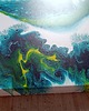 obrazy Błękitna Laguna ręcznie malowana abstrakcja 70x70 cm 5