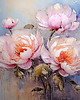 plakaty Peonie - Plakat - Olej, Boho, Abstrakcja 1