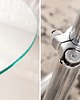 stoliki kawowe Stolik kawowy Loop Side chrom metal szkło 45cm 3