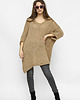 swetry damskie Gruby sweter oversize Aldona brązowy 1