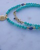 złote naszyjniki Lśniący tanzanit z amazonitami, ekskluzywny naszyjnik 4