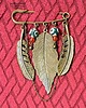 broszki Broszka niezwykła na agrafce w modnym stylu Boho handmade z liściem lauru 2