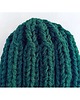 czapki damskie Czapka beanie  z wełną  leśna zieleń 2