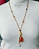 wisiory Bursztyn w naszyjniku stylu BOHO. Zwiewny lekki unikat handmade 7