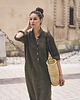 sukienki maxi damskie Sukienka koszulowa khaki 2