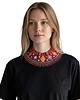 kolie Krywulka łemkowska ciemno czerwona z ornamentem 2