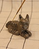 Podstawki pod kadzidełka Kot ceramiczny, podstawka na kadzidło, ceramika ręcznie robiona 1