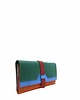 portfele damskie Portfel damski skórzany ze skrawków kolorowy przegródki na karty OLIVKA 1