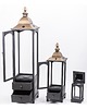świeczniki i świece Lampion Drewniany 3 szt. Komplet Latarenek Black and Gold 2