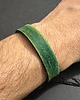 biżuteria męska Bransoletka skórzana zielona przecieraną 2