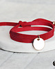 bransoletki skórzane Mini red ring bransoletka zamszowa 2