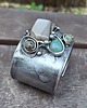 bransoletki wire wrapping Zielenie i szarości - bransoletka regulowana 1