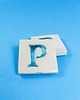 magnesy Ceramiczny magnes, niebieska literka P 1