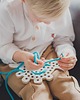 gry edukacyjne dla dzieci Dinozaur Antek - drewniana przeplatanka Montessori, rozwój motoryki małej 4