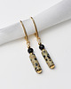 kolczyki z kamieniami Kolczyki pozłacane - Jaspis Dalmatyński, Czarny Turmalin 2